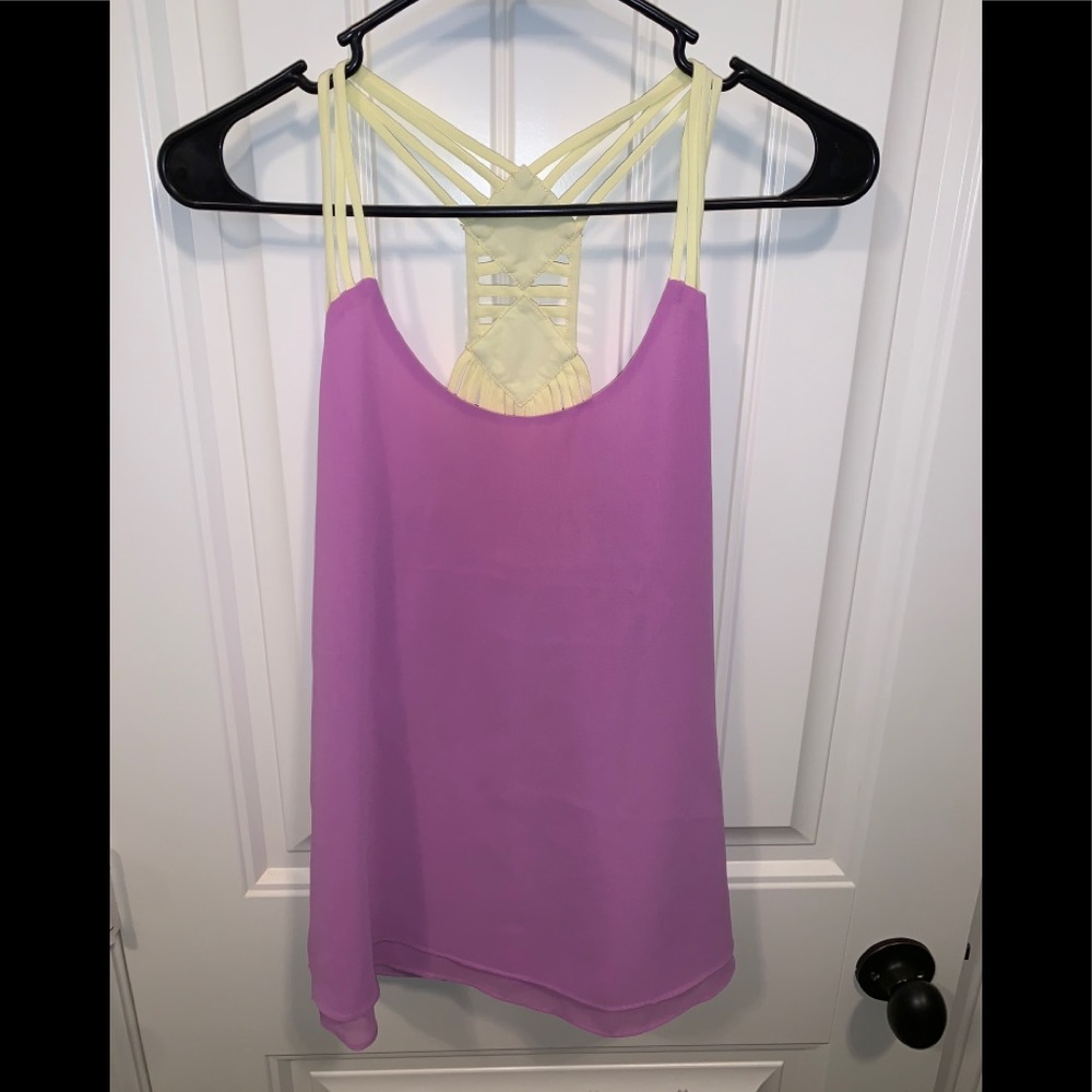Lavender and Yellow Blouse
